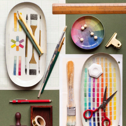 Oval Enamel Tray - The Art of Coloring