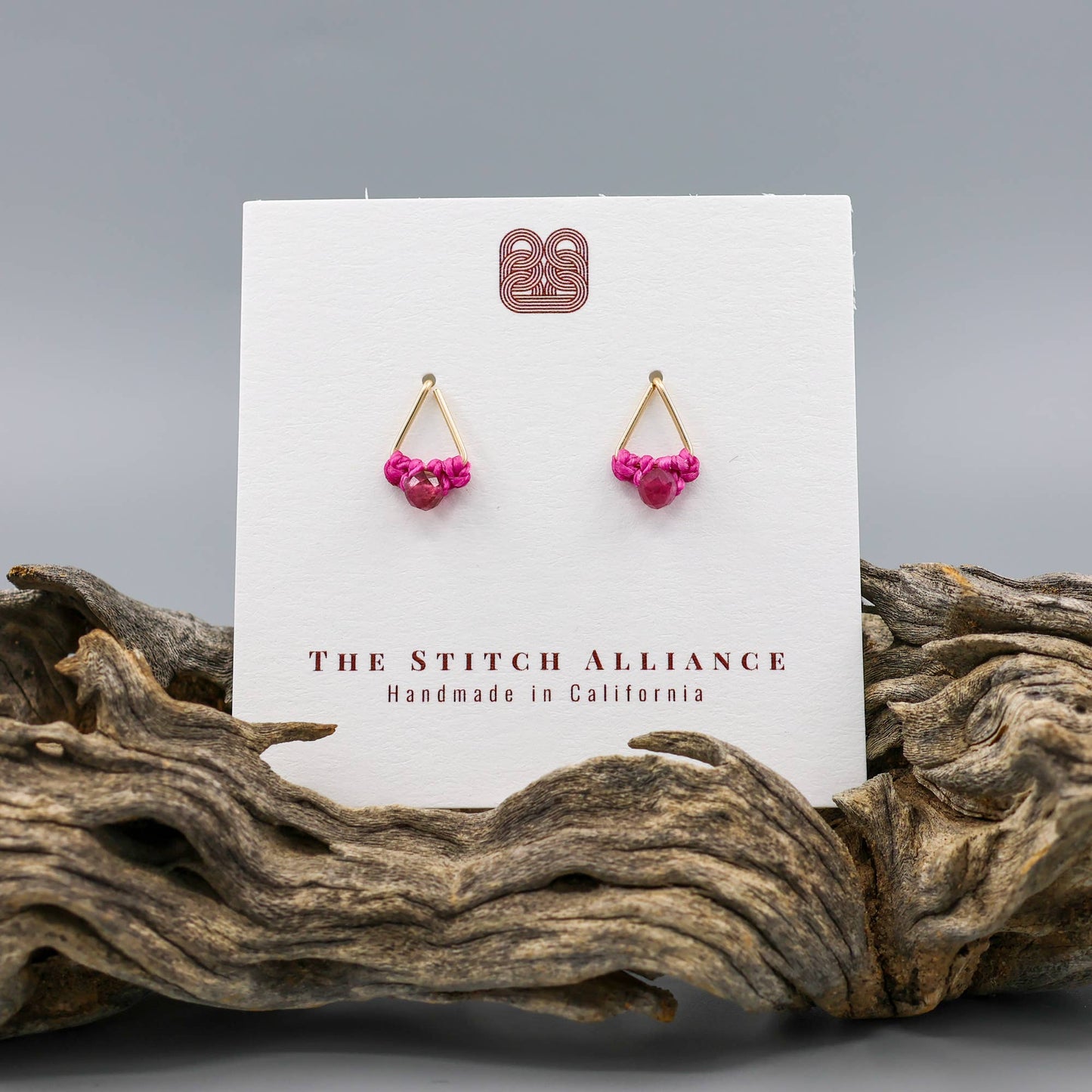Pink Tourmaline Stud Earrings