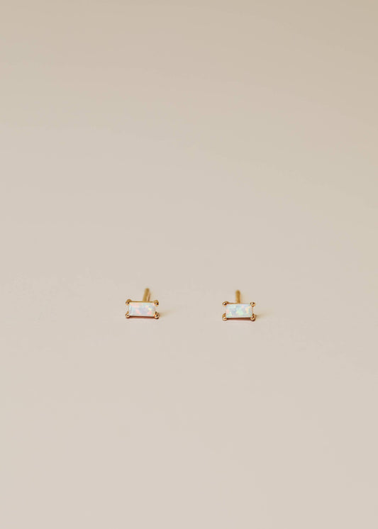 White Opal Baguette Posts