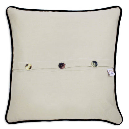 Oregon Hand-Embroidered Pillow