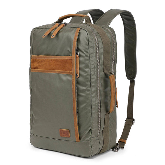 Madrone Coated Canvas Backpack in Army Green