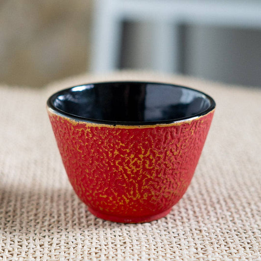 Red Cast Iron Tea Cup