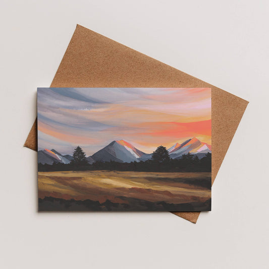 Three Sisters Sunset Card