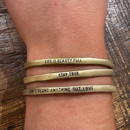 Courage, Dear Heart Brass Cuff