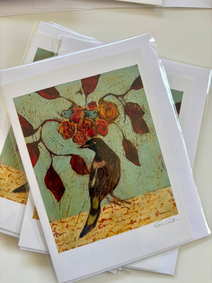 Black Bird Greeting Card