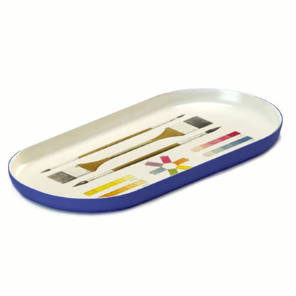 Oval Enamel Tray - The Art of Coloring