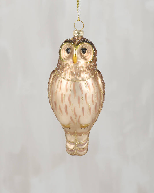 Glass Screech Owl Ornament