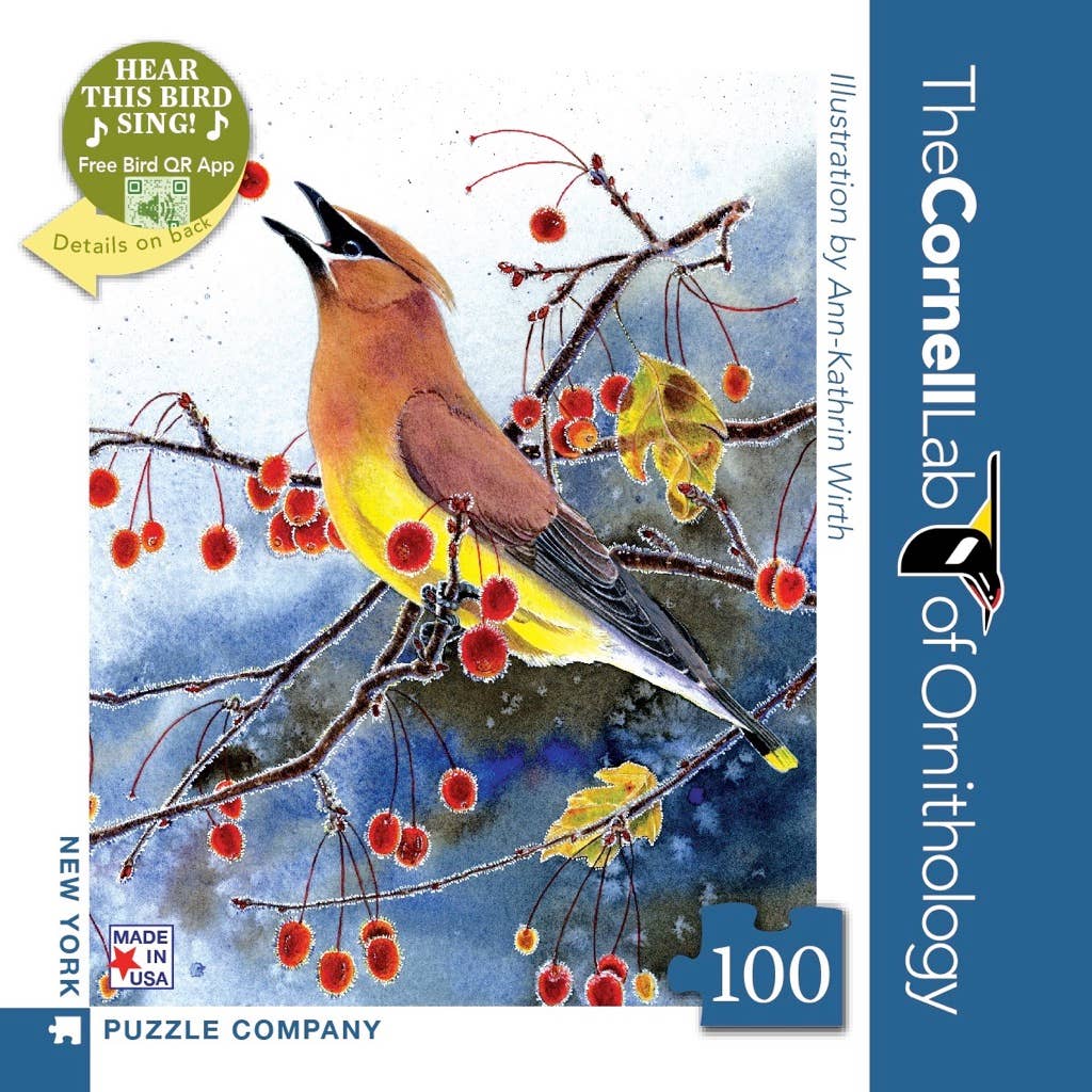 Cedar Waxwing 100 Piece Mini Puzzle