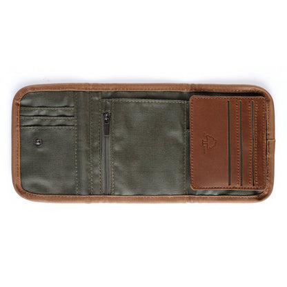 Coated Canvas Wallet in Army Green