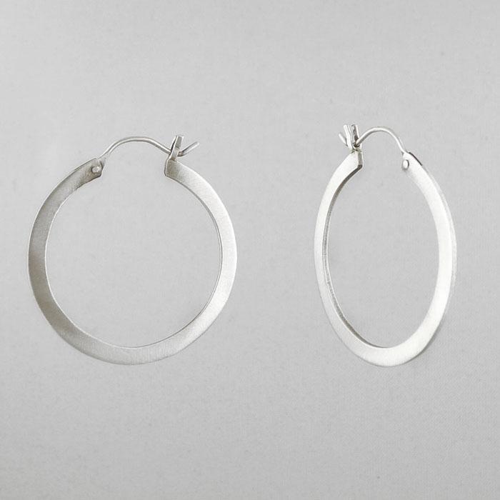 Flat Medium Hoop Earrings