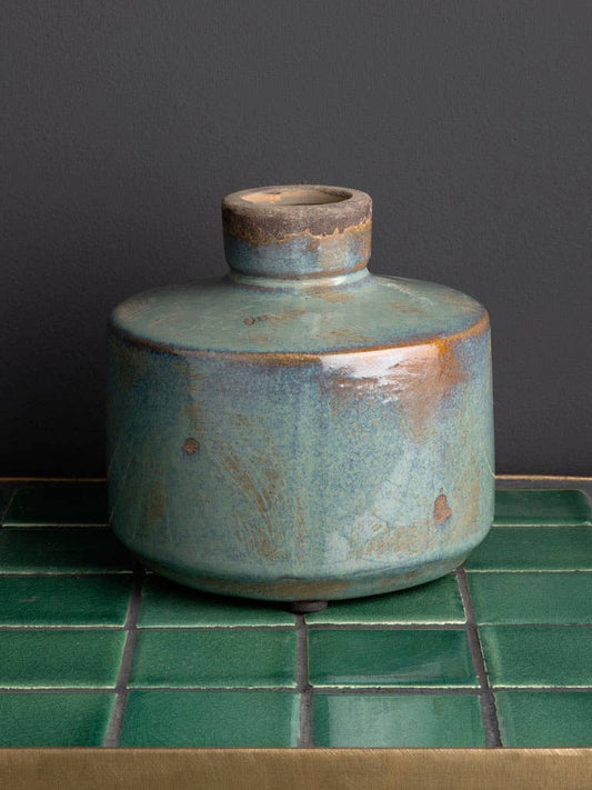 Bottle Vase in Grey Blue