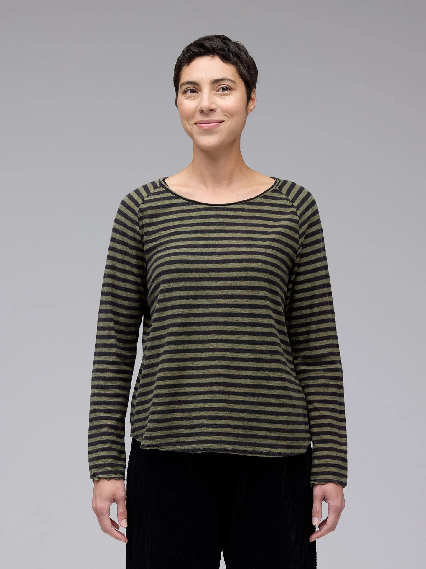 Stripe Sporty Top in Kelp | Cut•Loose