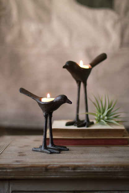 Cast Iron Bird Candle Holder