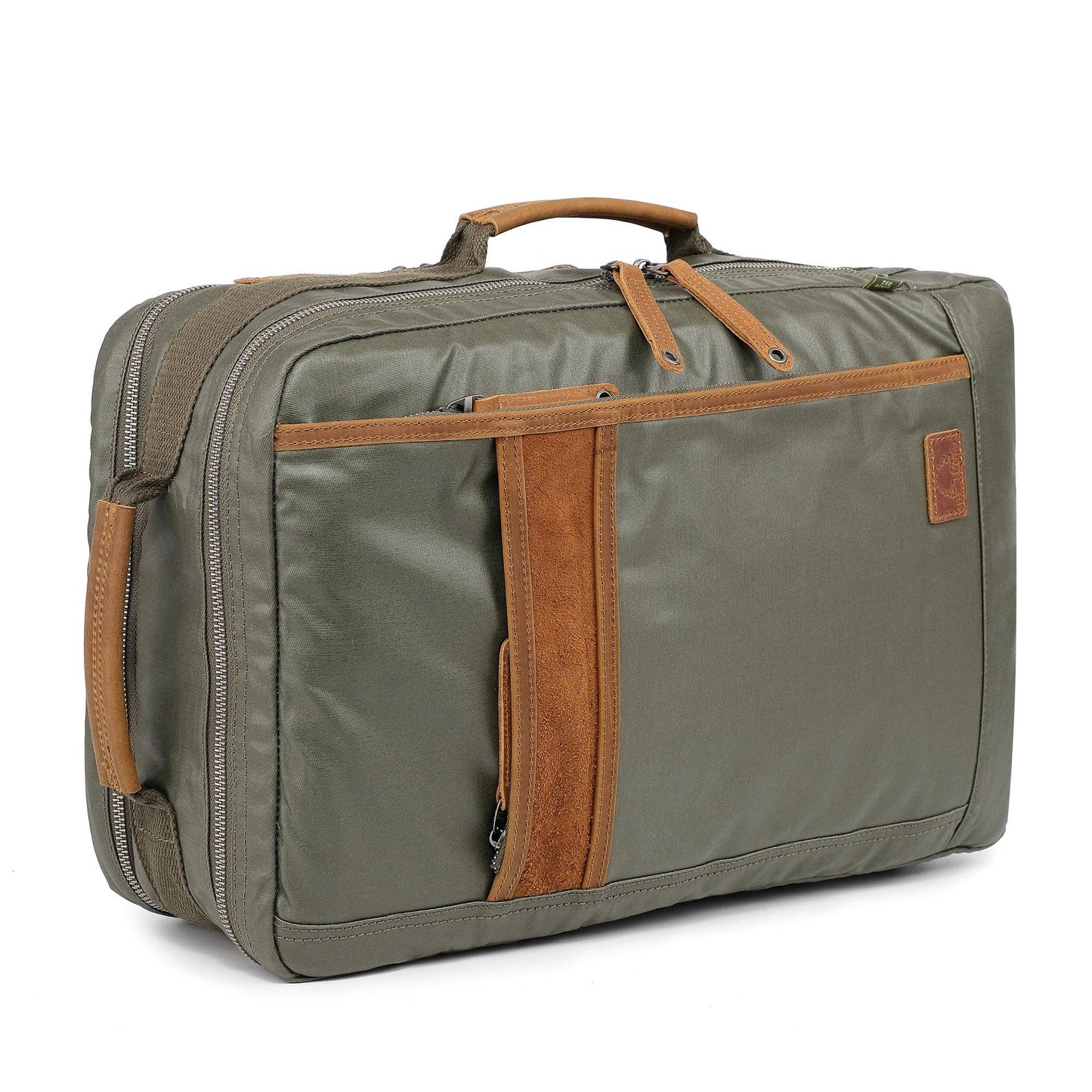 Madrone Coated Canvas Backpack in Army Green
