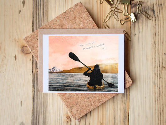Columbia Kayak Greeting Card