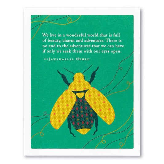 A Wonderful World Birthday Card