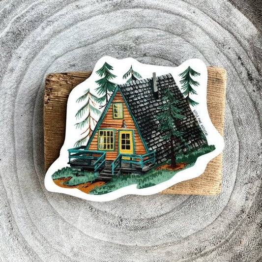 A-Frame Cabin Sticker