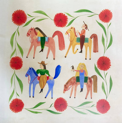 Four Horses Art Print | Maren Inga