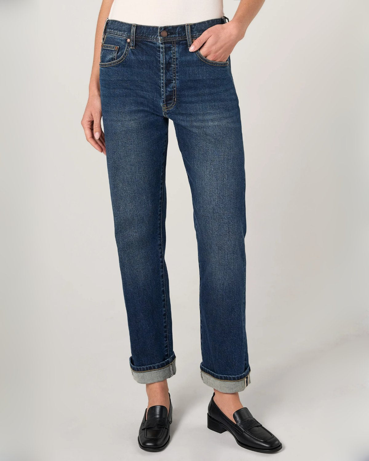 Sloane Slouchy Girlfriend in Comet Blue | Liverpool