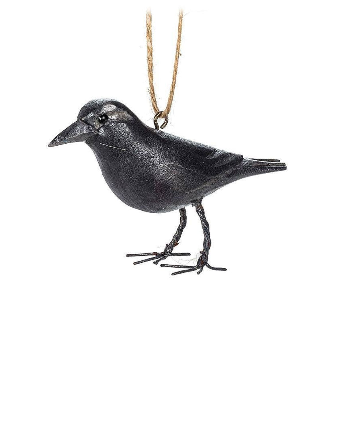 Crow Carved Ornament