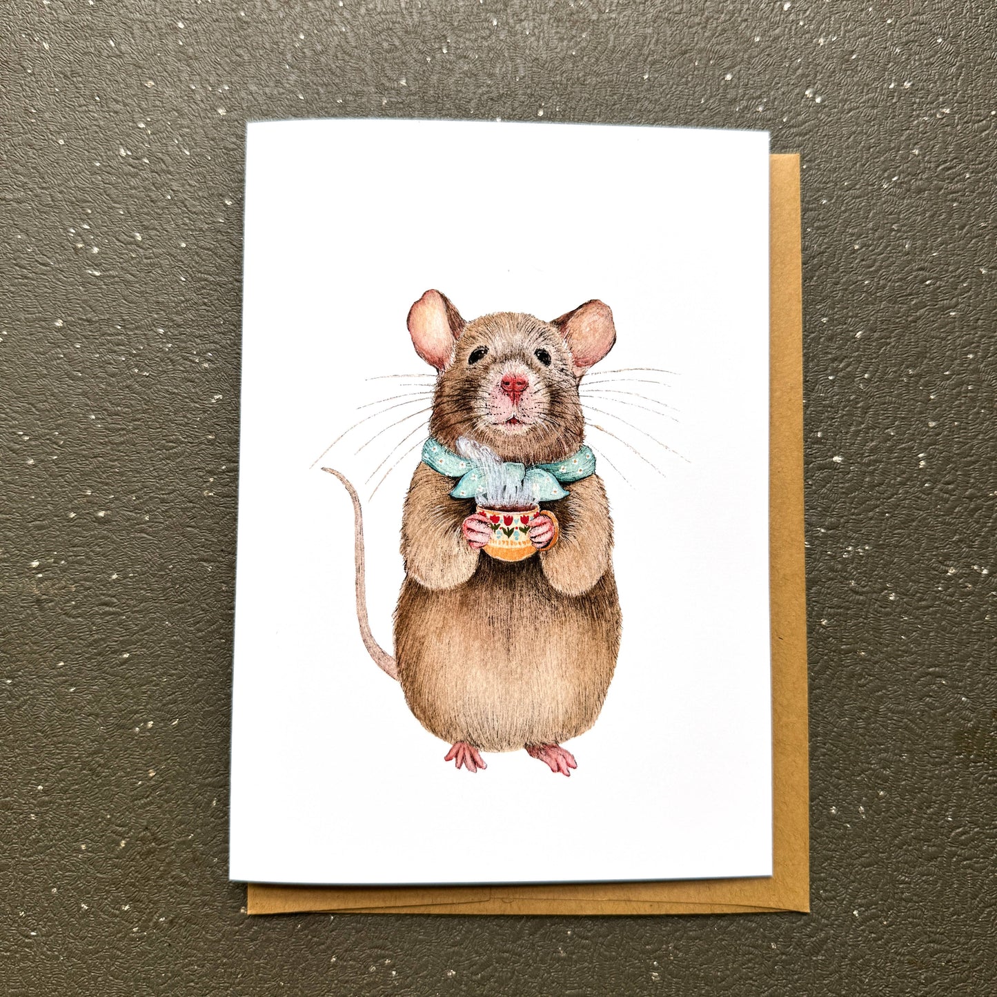 Critters and Cups - Mildred Mouse Card