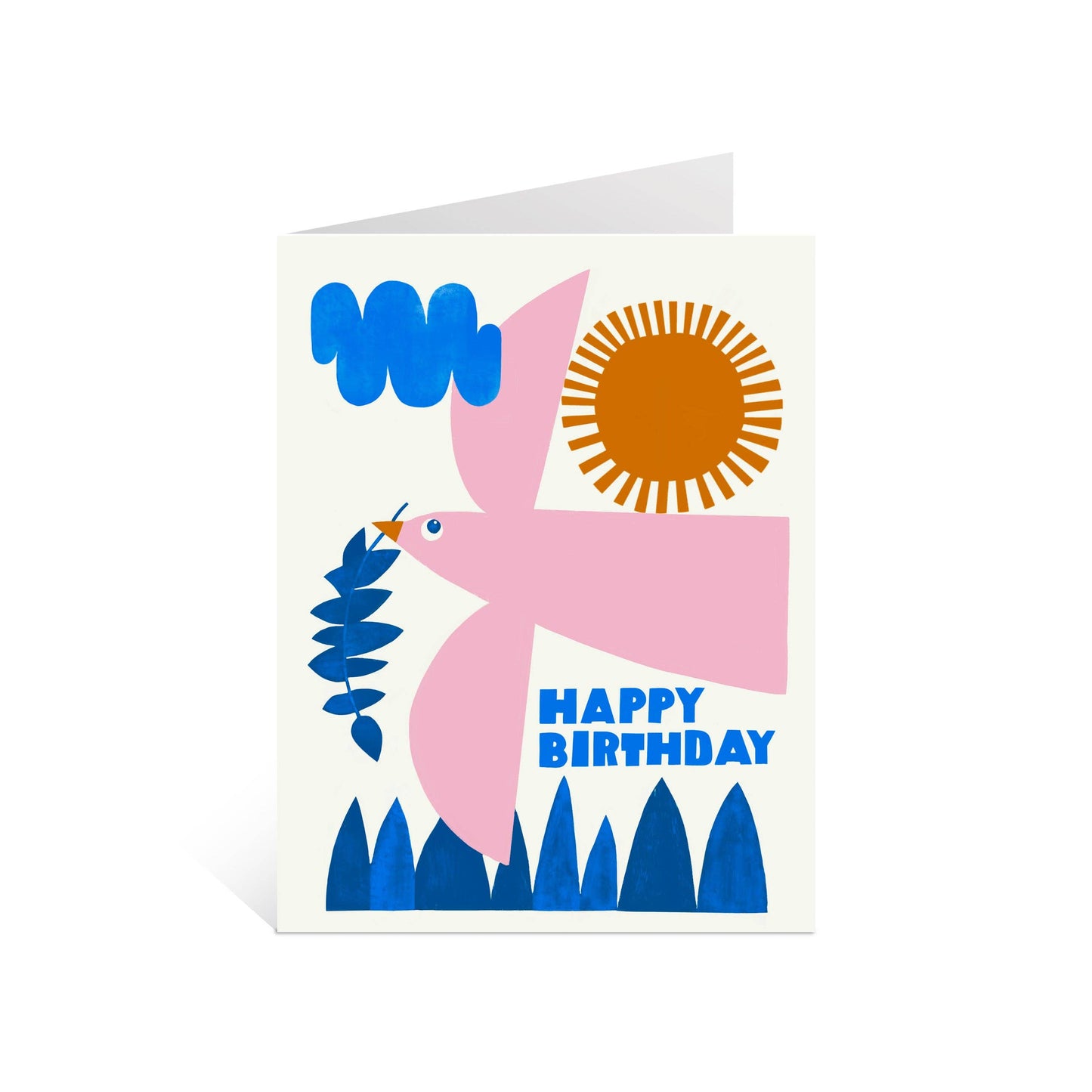 Happy Birthday Pink Bird Card | Lisa Congdon