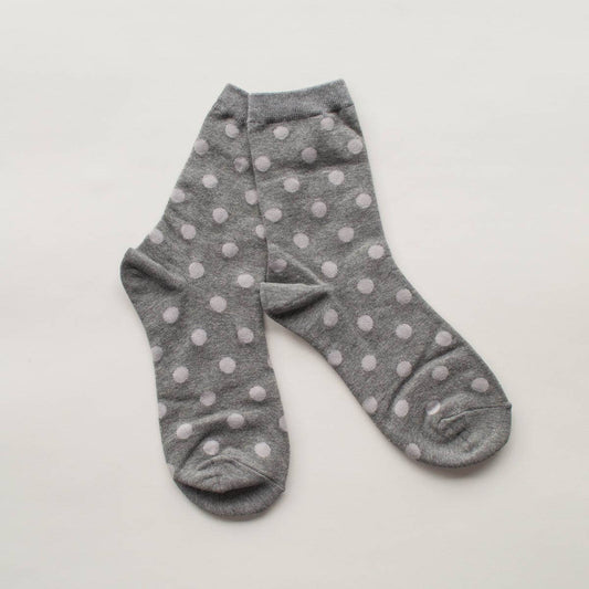 Grey Polka Dot Socks