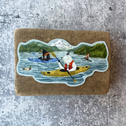 Kayak Lake Sticker