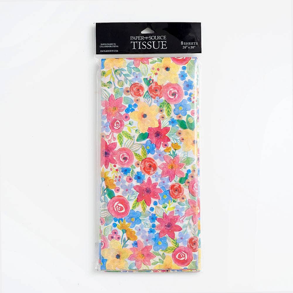 Watercolor Floral Tissue Paper
