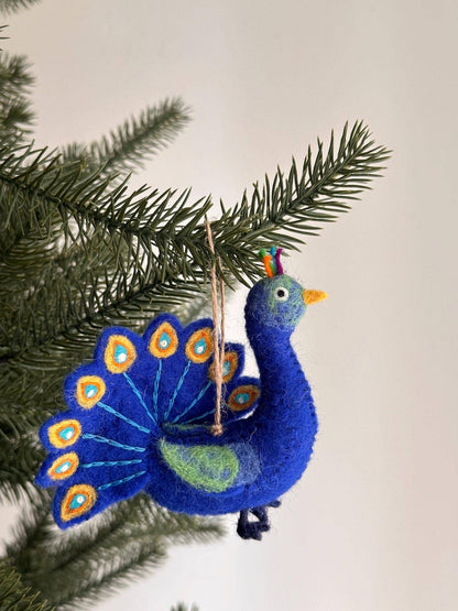Felt Peacock Ornament