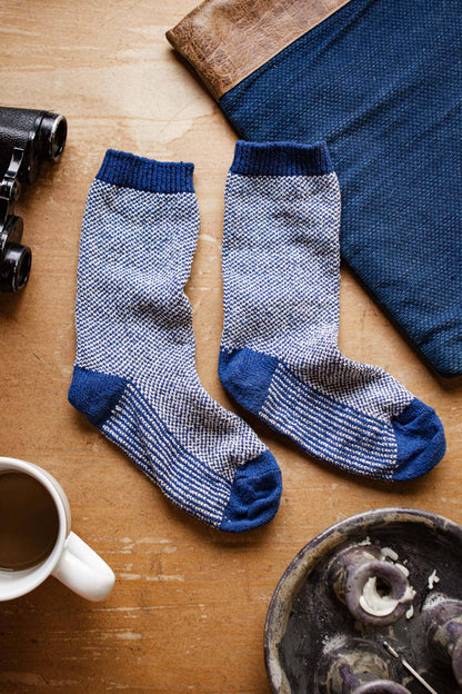 Helix Socks in Navy
