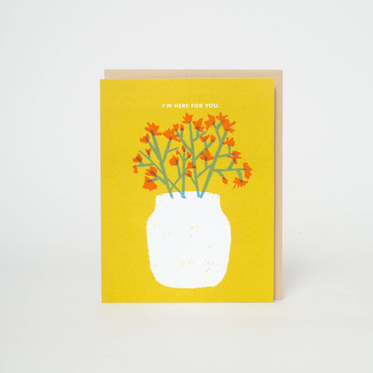 Here For You Sympathy Letterpress Card