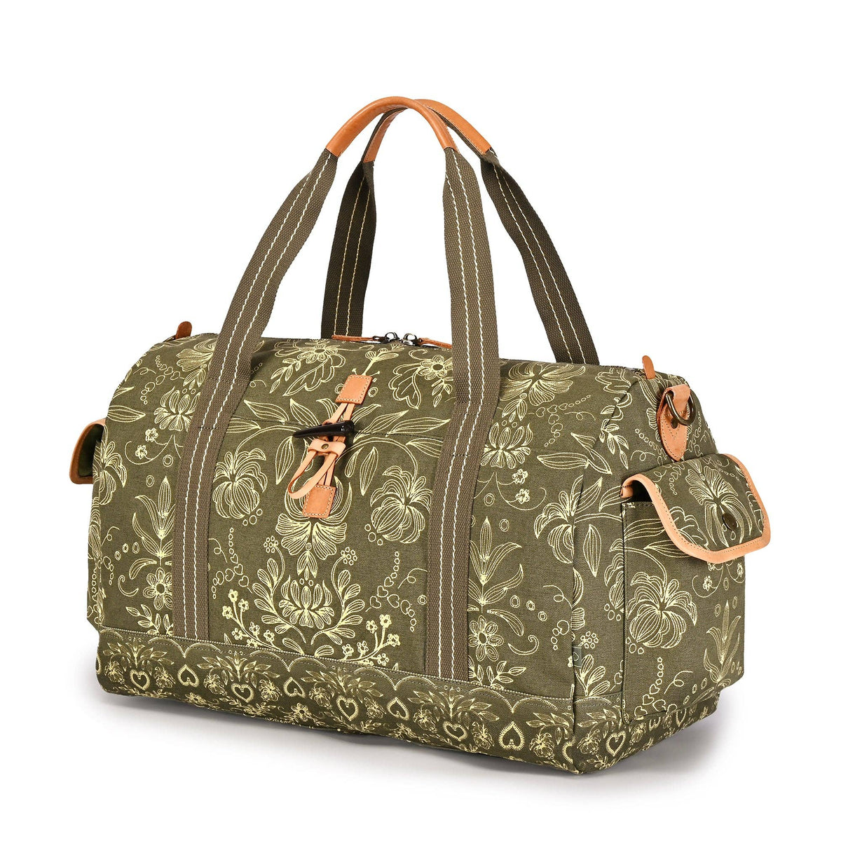 Valley and Sky Travel Bag in Olive & Cream