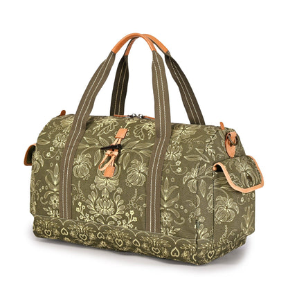 Valley and Sky Travel Bag in Olive & Cream