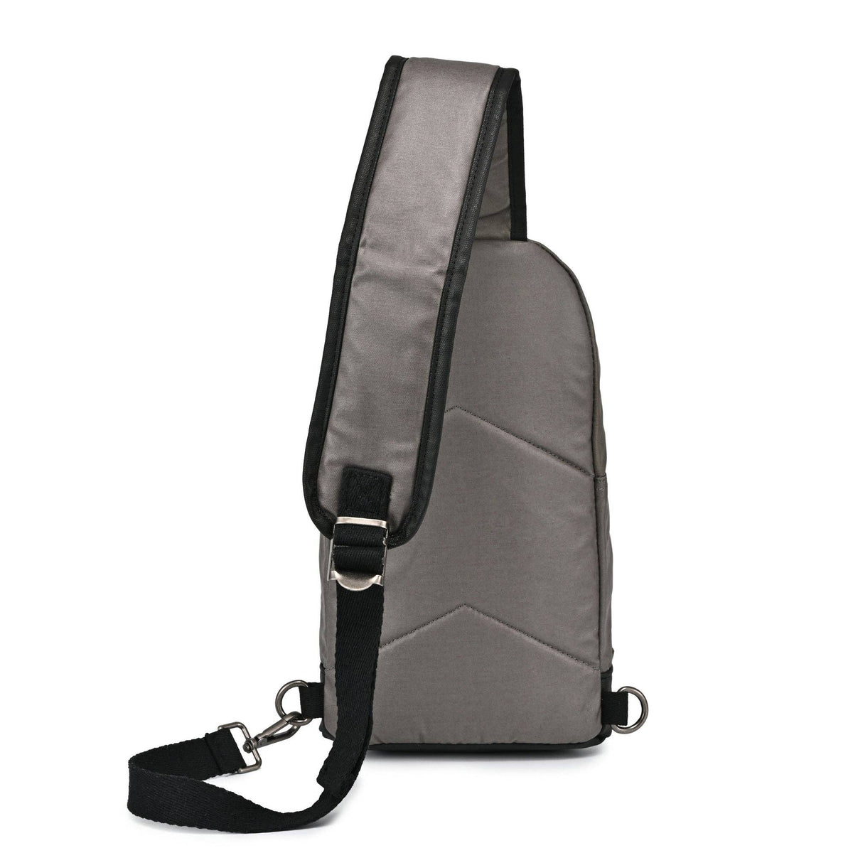 Coated Canvas Sling Bag in Burgundy