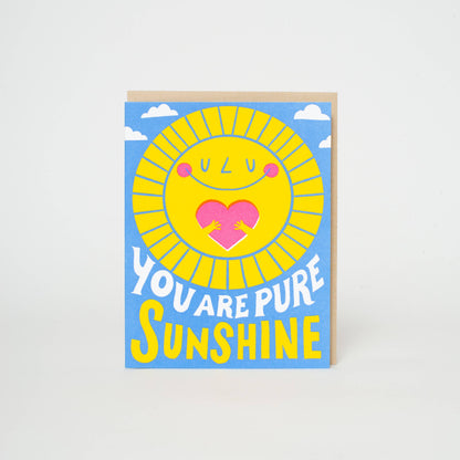Pure Sunshine Love Letterpress Card