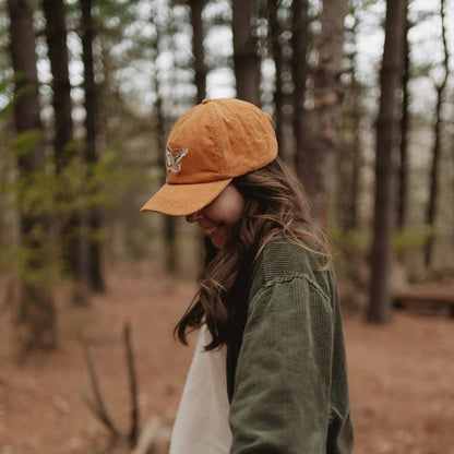Barn Owl Corduroy Hat in Amber