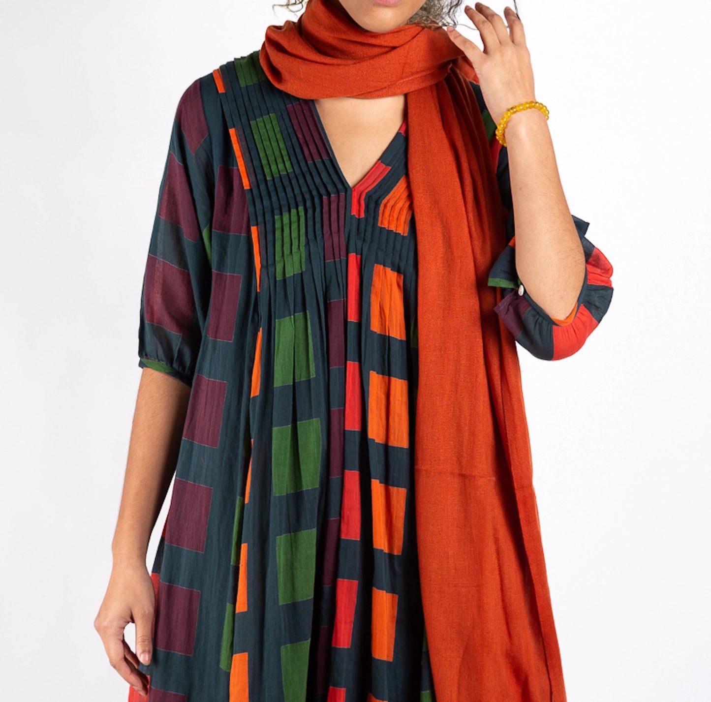 Skye Cotton Dress in Multi
