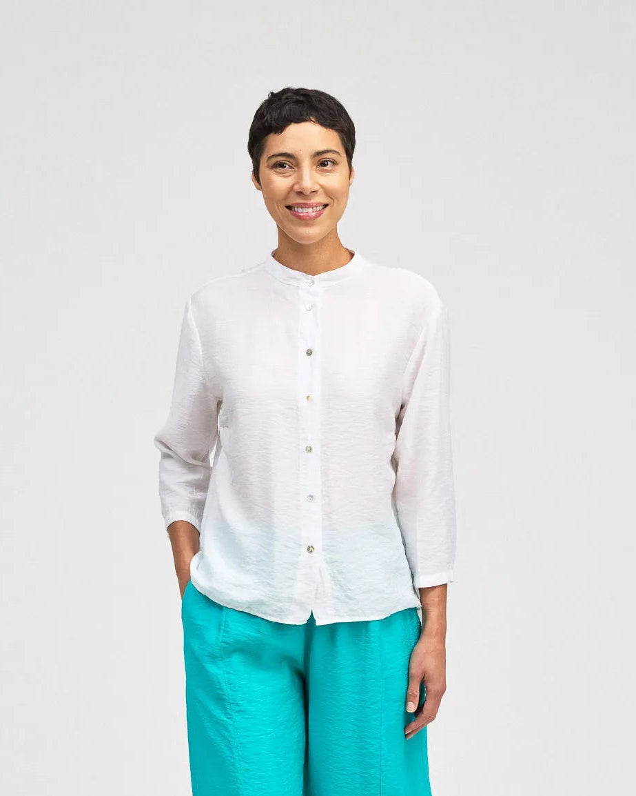 Parachute A-Line Shirt in White | Cut•Loose