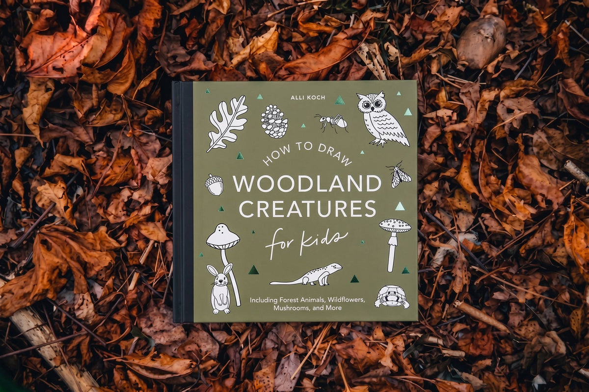 Mushrooms & Woodland Creatures: Kids How to Draw Book