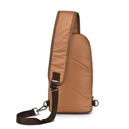 Coated Canvas Sling Bag in Burgundy