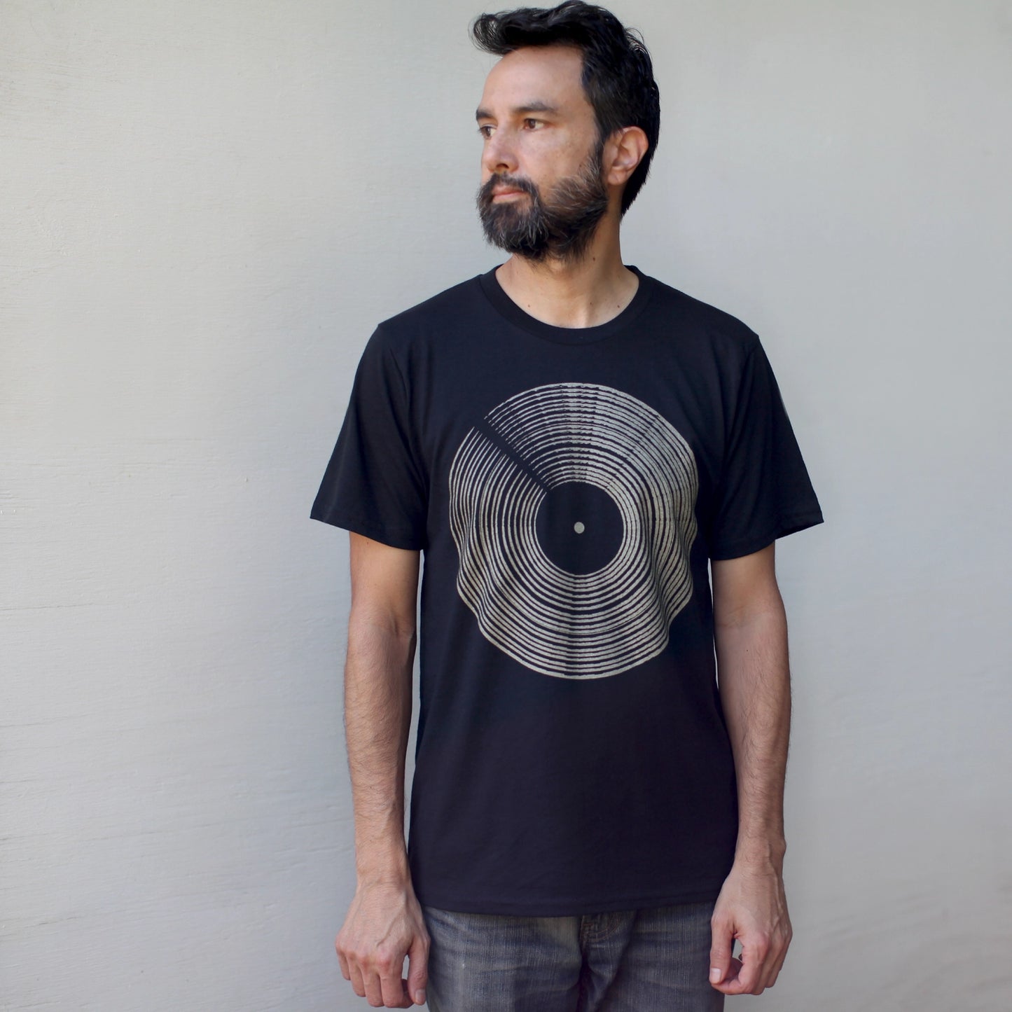 Gold Record T-Shirt in Black