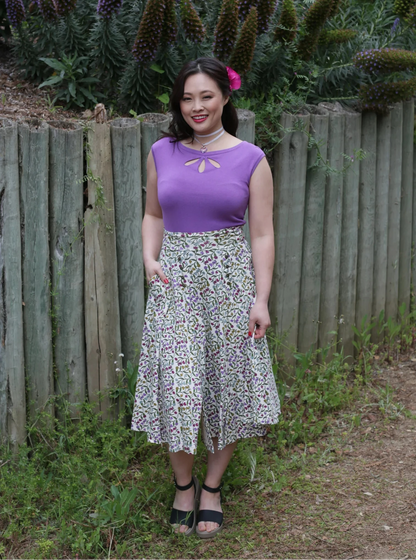 Devonport Skirt in Lilly Print | Effie's Heart