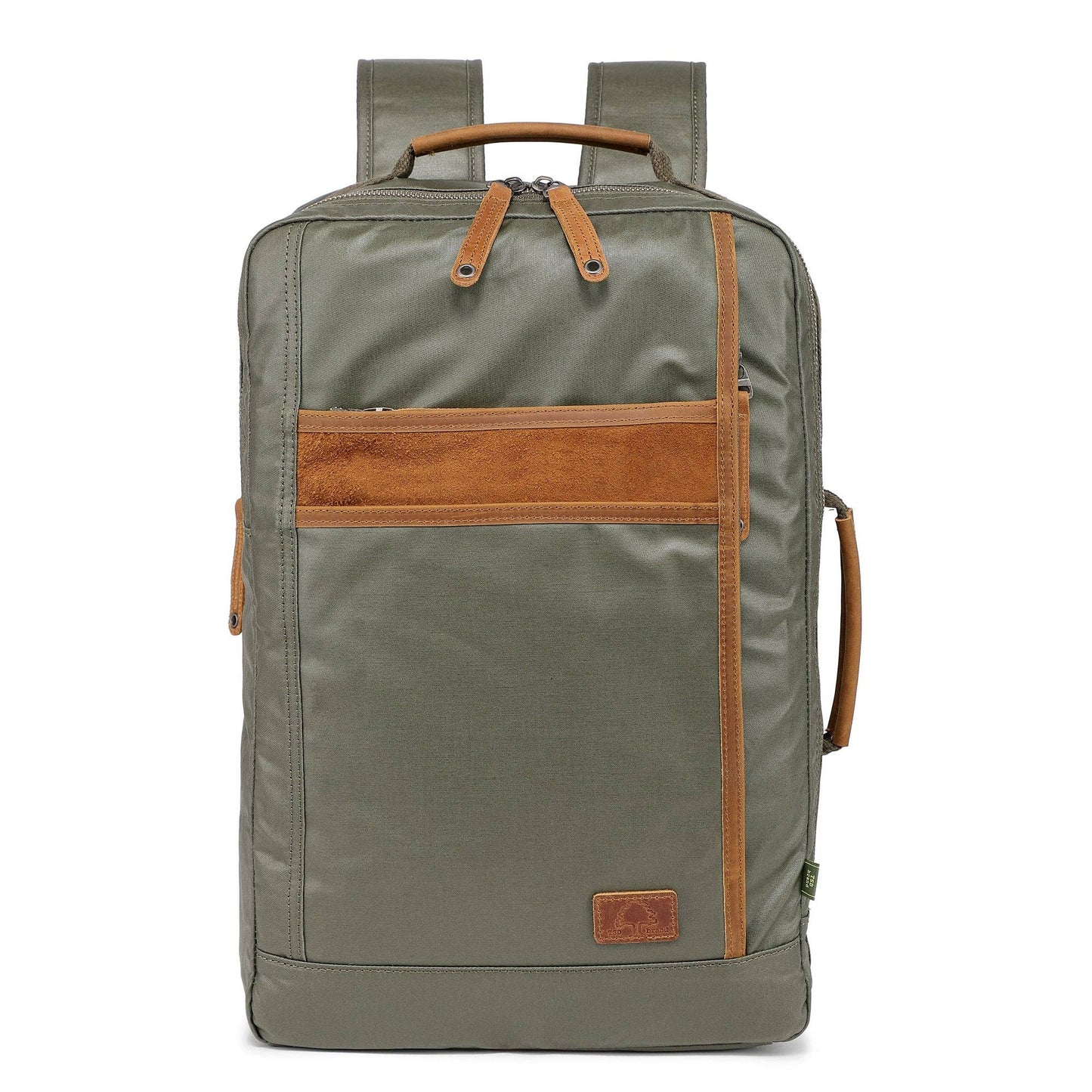 Madrone Coated Canvas Backpack in Army Green
