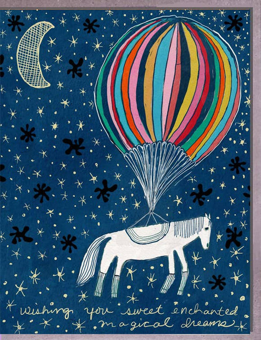 Magic White Horse Card