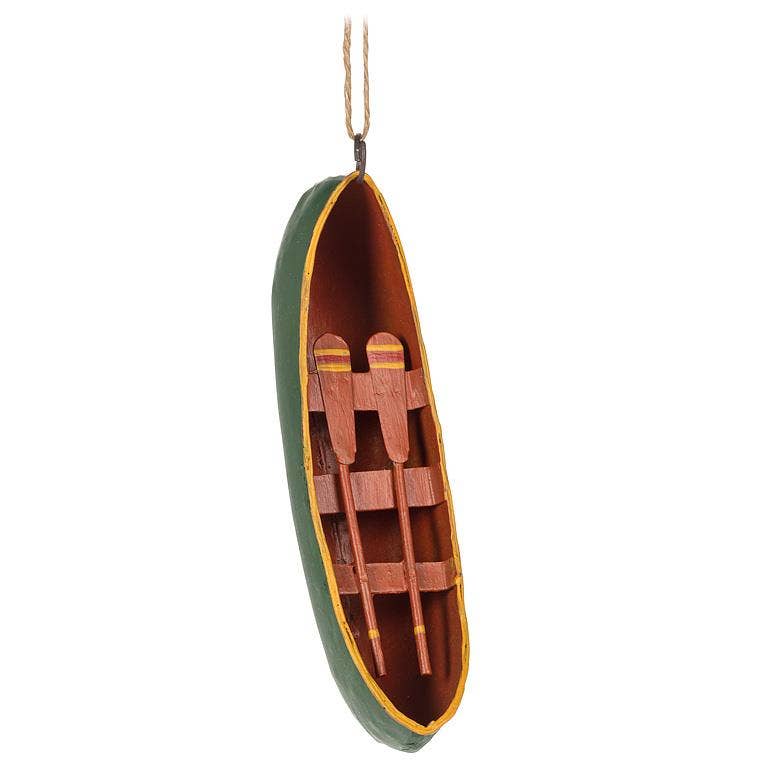 Green Canoe Ornament