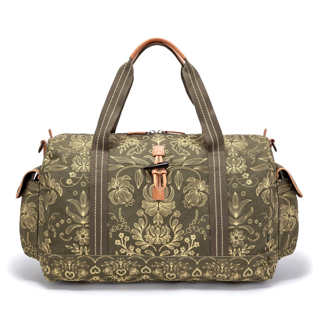 Valley and Sky Travel Bag in Olive & Cream