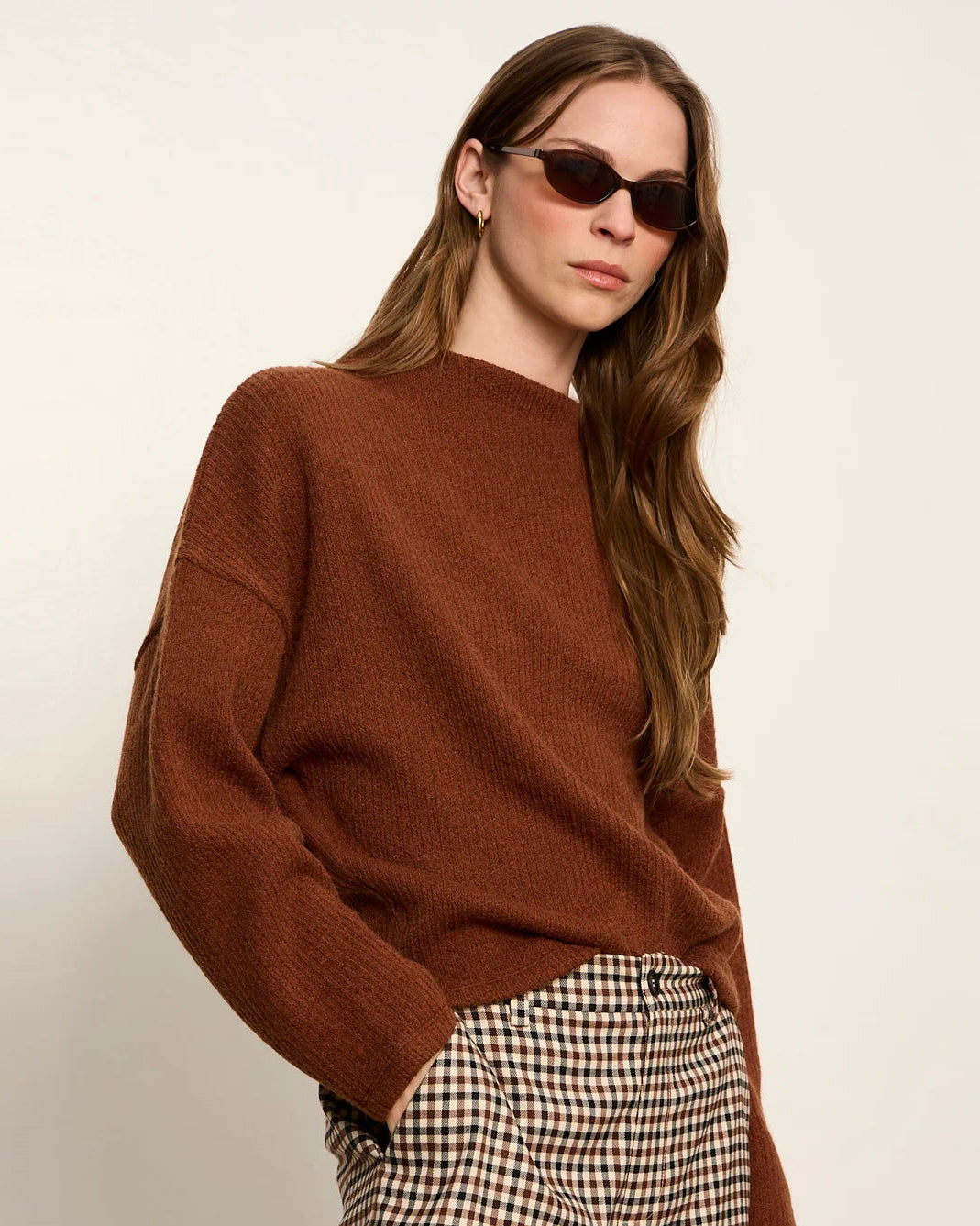 Ribbed Dolman Sweatshirt in Cocoa | Sanctuary