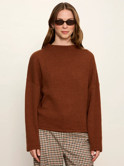 Ribbed Dolman Sweatshirt in Cocoa | Sanctuary
