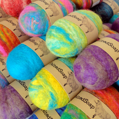 Assorted Felted Soap Bright Colors